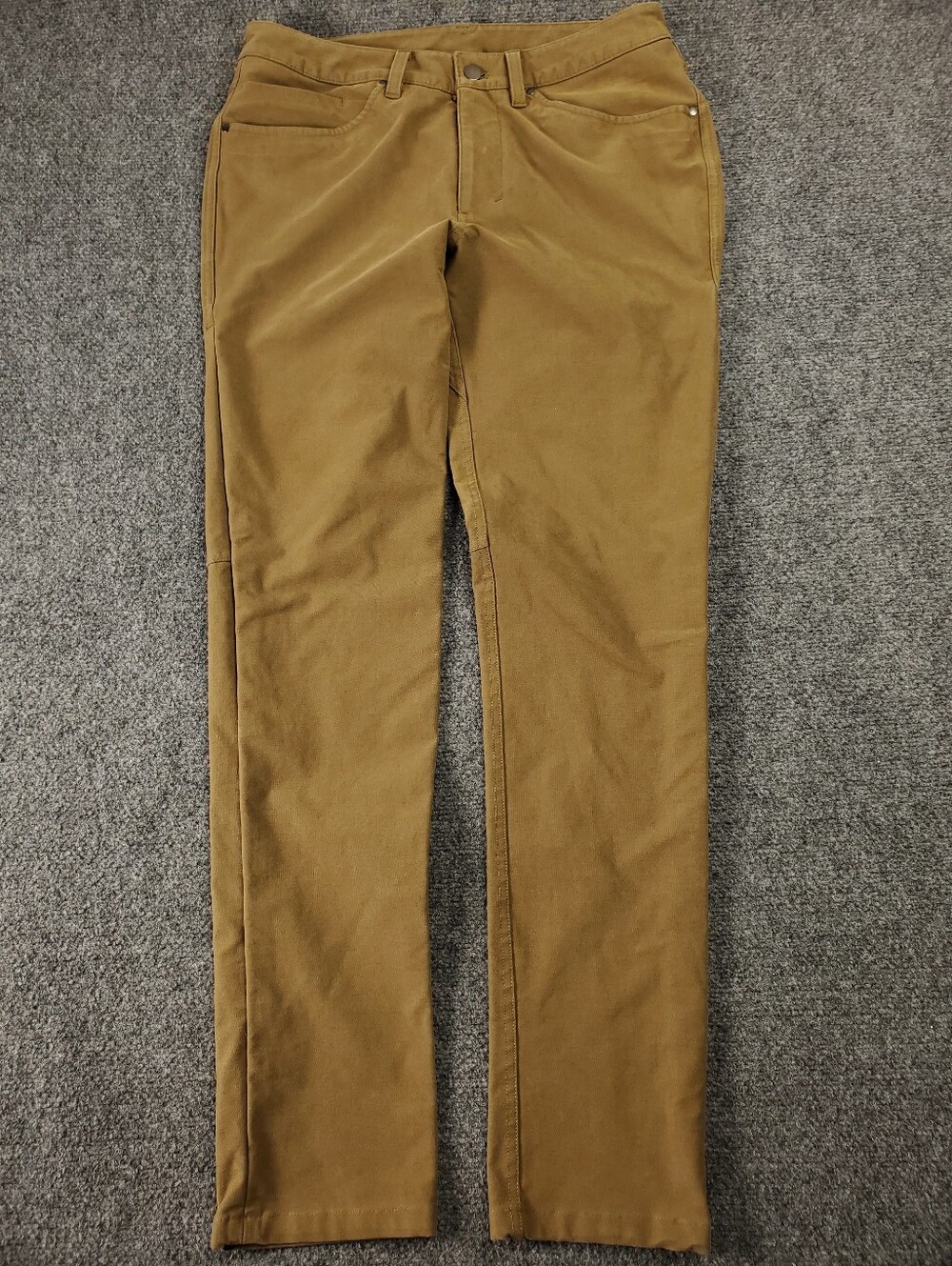 Lululemon ABC Slim Pant 30 Canvas Brown Tan Utilitech 5 Pocket Articulated